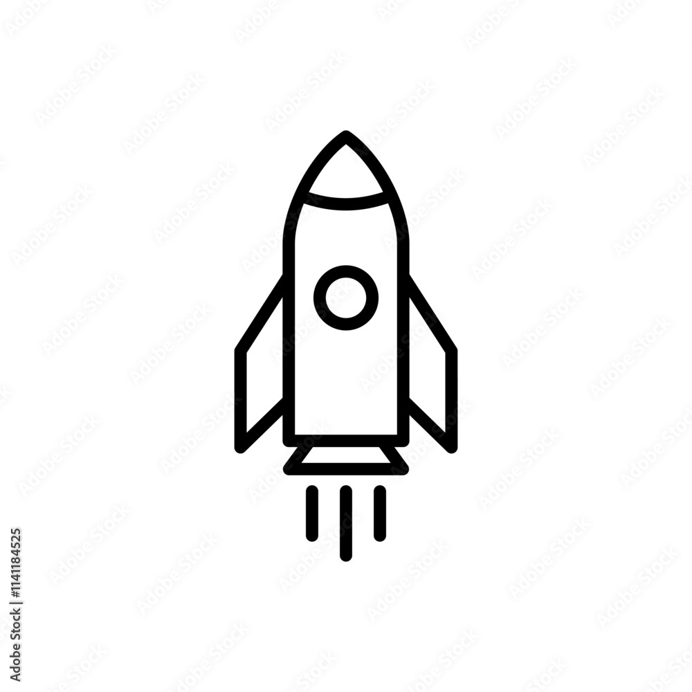 Rocket icon vector. Startup sign and symbol. rocket launcher icon