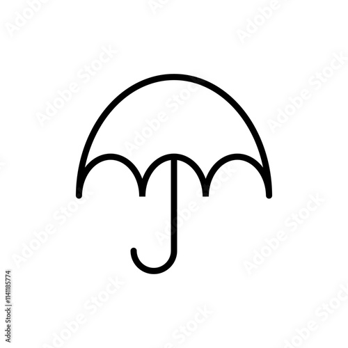 Umbrella icon vector. umbrella sign and symbol