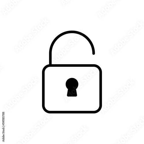 Unlock icon vector. Unlock sign and symbol. unlocked padlock icon