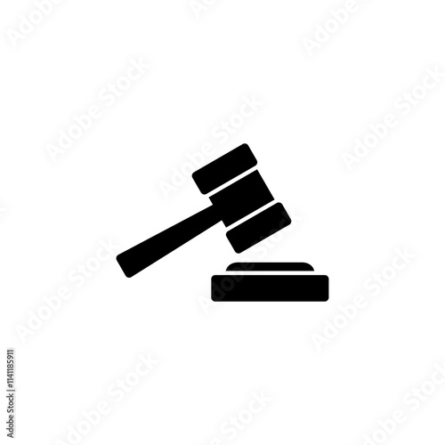 Gavel icon logo design. judge gavel sign and symbol. law icon. auction hammer