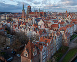 Gdansk widok na starówkę miasta