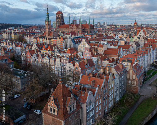 Gdansk widok na starówkę miasta