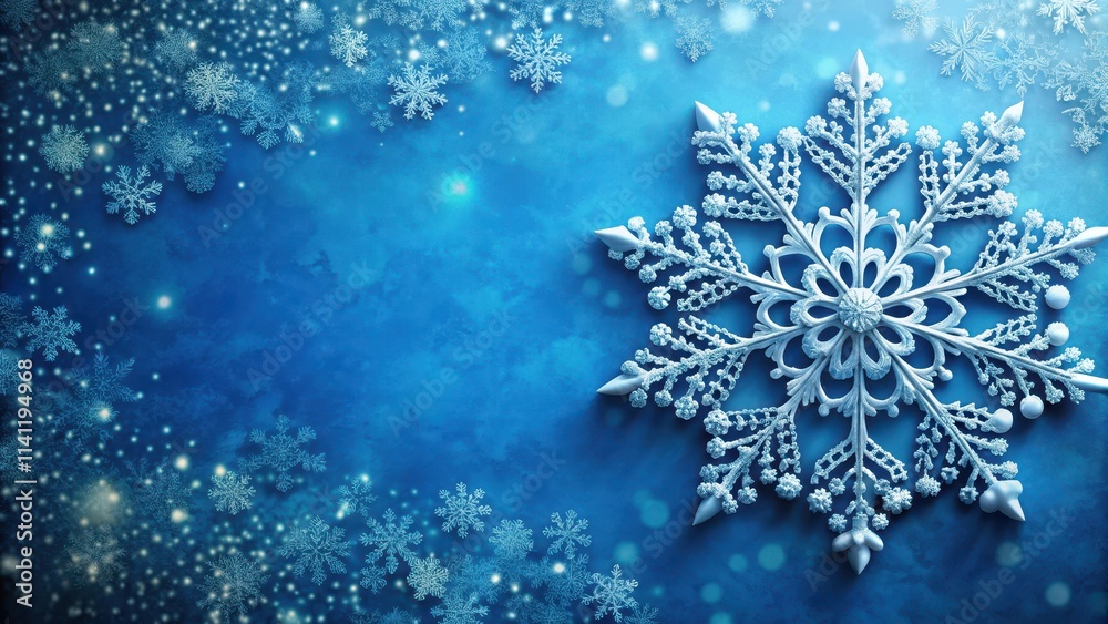 Snowflake decorated blue background, snow, blue, background, winter, cold, icy, holiday, seasonal, texture, frost, snowfall Snowflake decorated blue background, snow, blue, background, winter, cold, icy, holiday, seasonal, texture, frost, snowfall