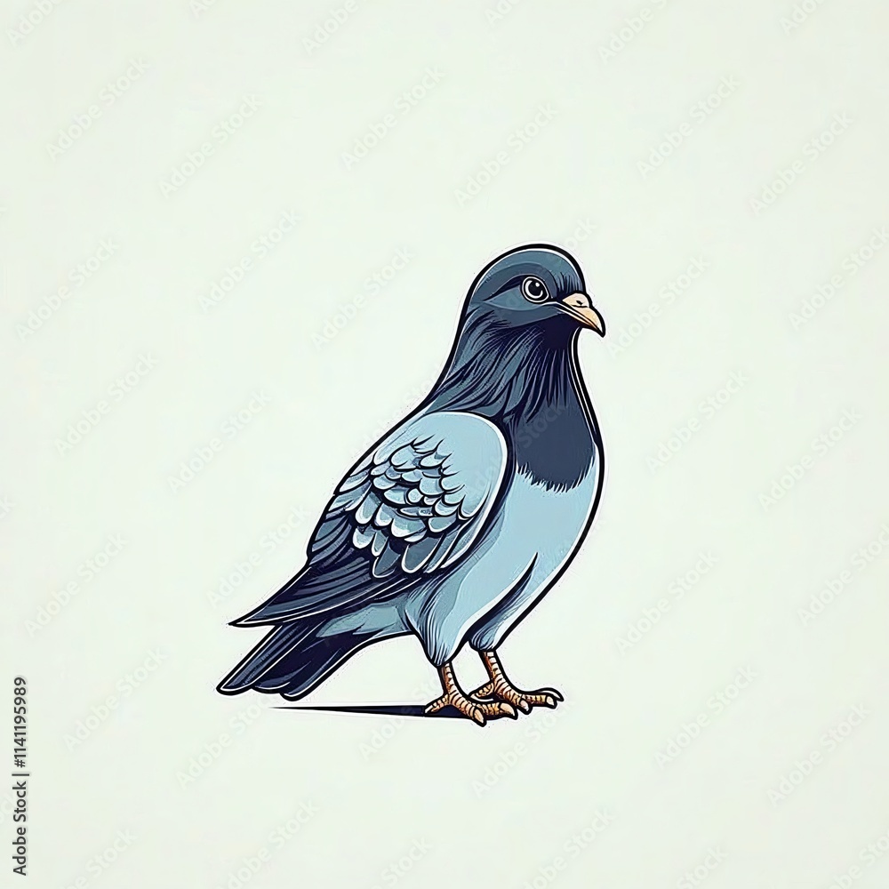 illustration of a flying bird and dove of peace illustration of a flying bird and dove of peace