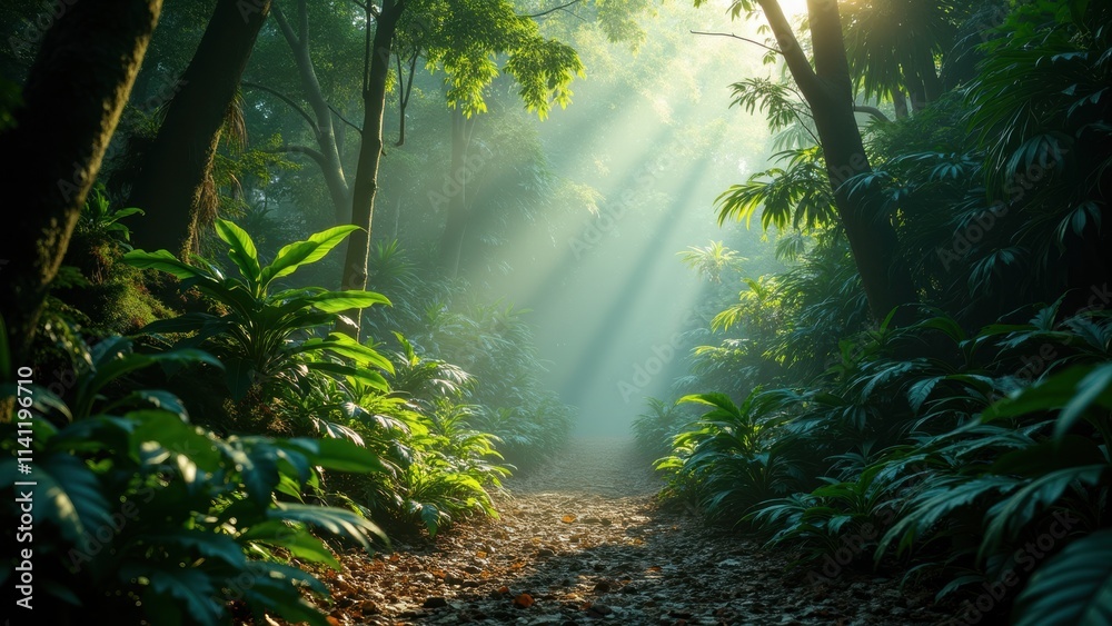 Obraz premium sunlight in the forest