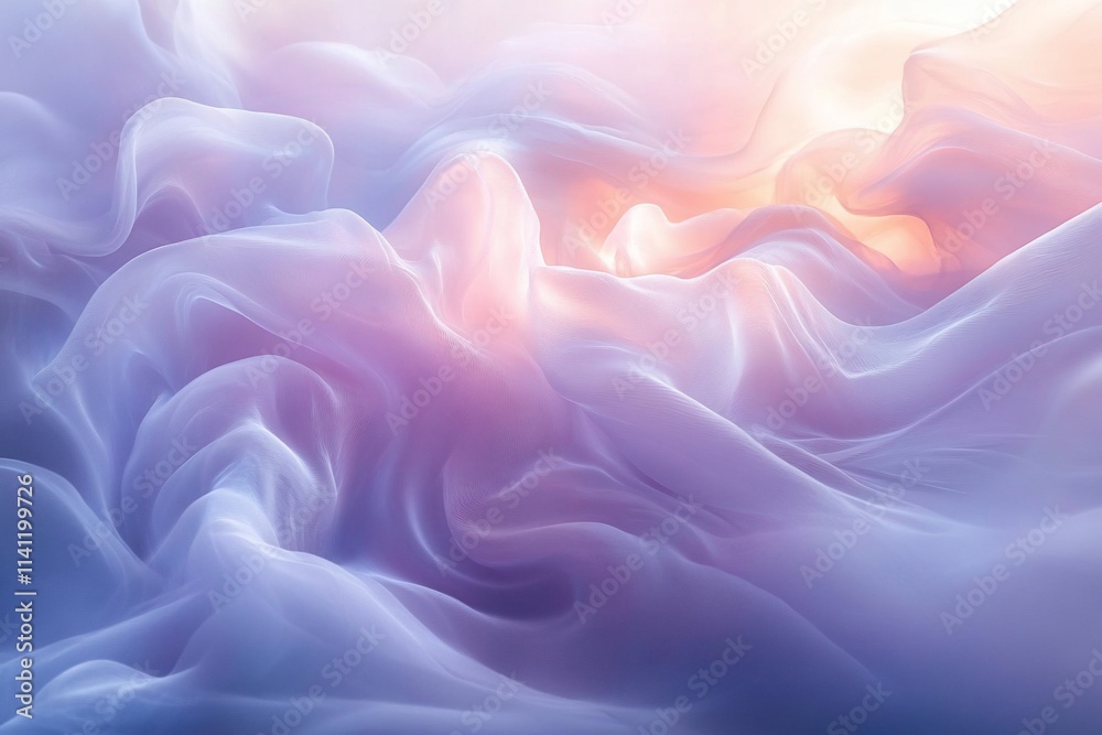 Soft, flowing abstract fabric in gentle pastel hues. Soft, flowing abstract fabric in gentle pastel hues.