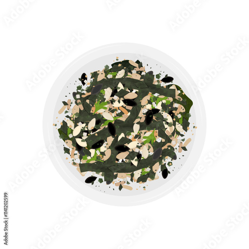 Vector Illustration Logo Clipart Top view furikake flakes