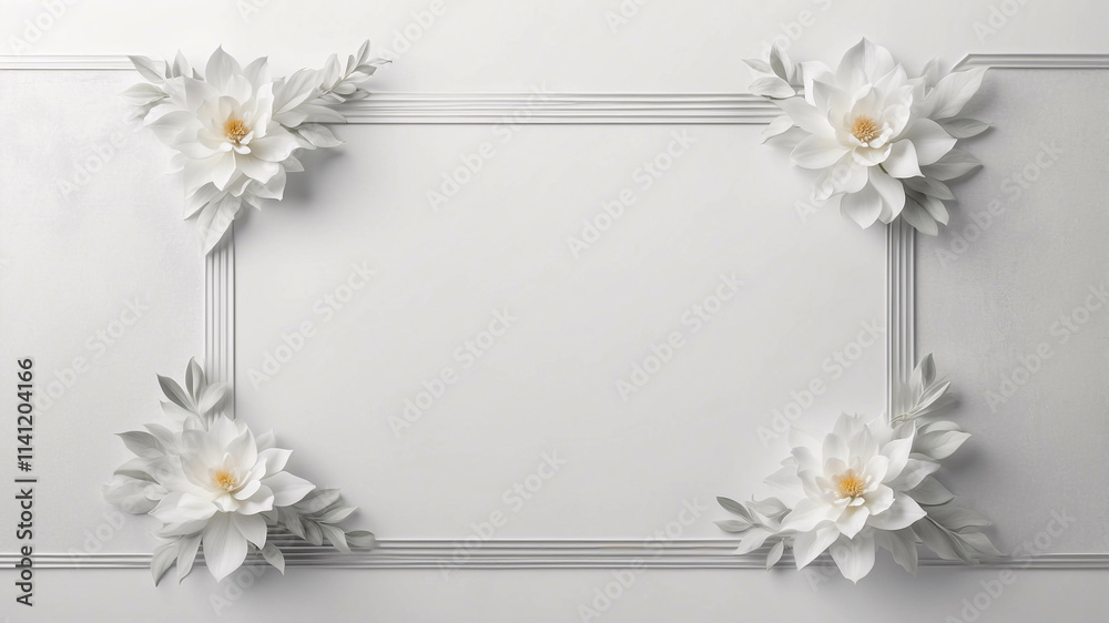 Beautiful White Gypsum Leaves Frame Wall Art for Contemporary Home Design and Elegant Wall Decorations Beautiful White Gypsum Leaves Frame Wall Art for Contemporary Home Design and Elegant Wall Decorations