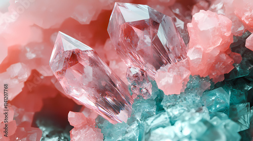 Exploring ionic bonding in sodium chloride nacl: electron donation and crystal structure highlighted in close-up. Ionic. Illustration
