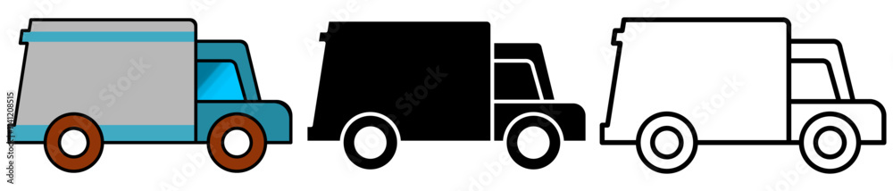 truck icon, simple flat style, illustration, logo sign symbol pictogram template, for ui or ux isolated on white for mobile app, editable truck icon, simple flat style, illustration, logo sign symbol pictogram template, for ui or ux isolated on white for mobile app, editable
