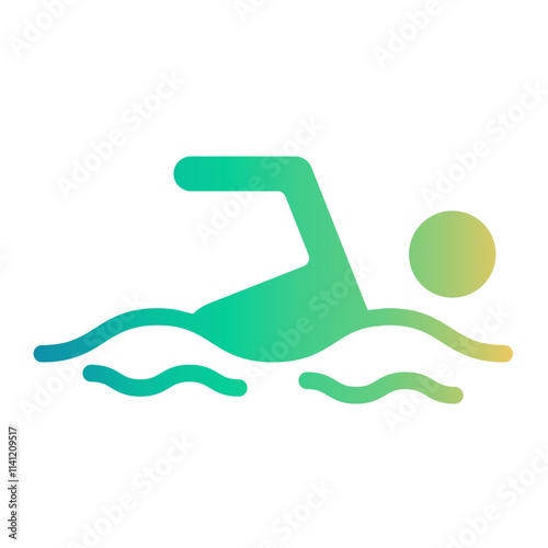 swimming Gradient icon