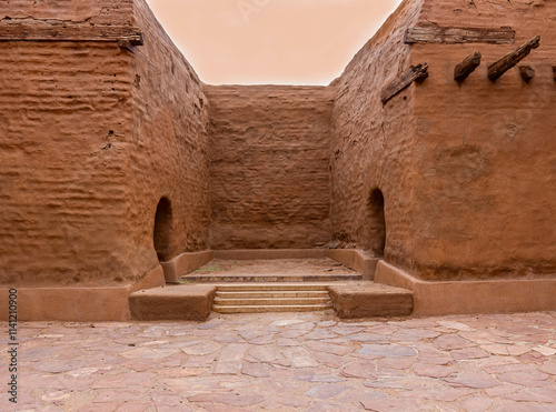 Remains of The Spanish Mission Nuestra Senora de los Angeles de Porciuncula de los Pecos, Pecos National Historical Park, New Mexico, USA photo