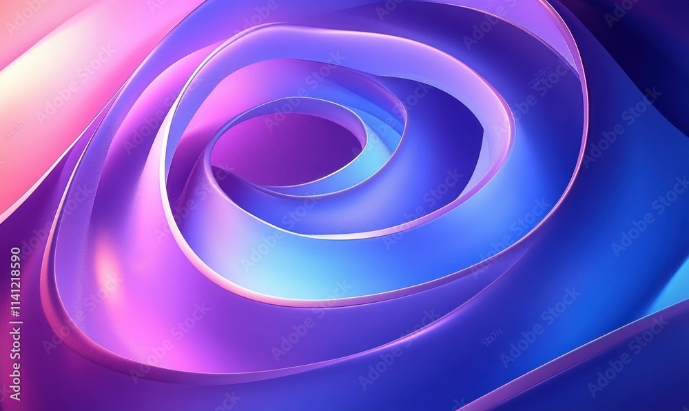 Futuristic Abstract Design Smooth Flowing Shapes Gradient Blue Purple 3D Render Futuristic Abstract Design Smooth Flowing Shapes Gradient Blue Purple 3D Render