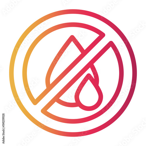 water Line Gradient Icon