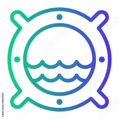 wave Line Gradient Icon