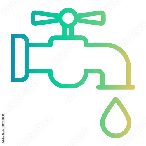 drop Line Gradient Icon