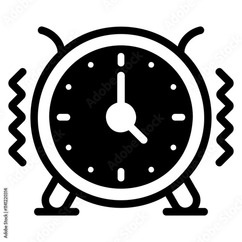 Alarm black glyph style icon