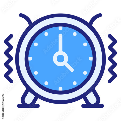 Alarm blue filled outline style icon