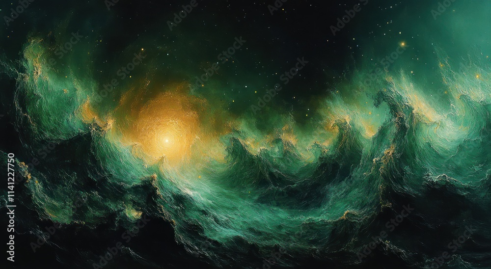 Green Light Vortex Abstract Expressionism Effect Animation Background Green Light Vortex Abstract Expressionism Effect Animation Background