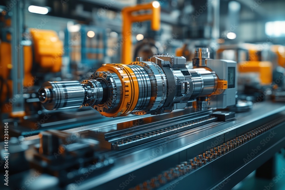 Engineers Discussing Production in Modern Industrial Workspace with Robotics and Automation Engineers Discussing Production in Modern Industrial Workspace with Robotics and Automation