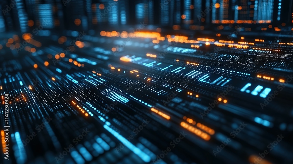 Abstract Digital Data Stream Visualization Abstract Digital Data Stream Visualization