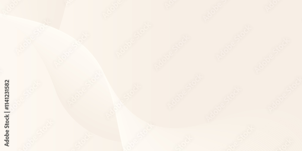 Obraz premium A plain, light-colored, smooth surface. Abstract white background with smooth lines and waves in white and pink tones featuring a modern and futuristic design