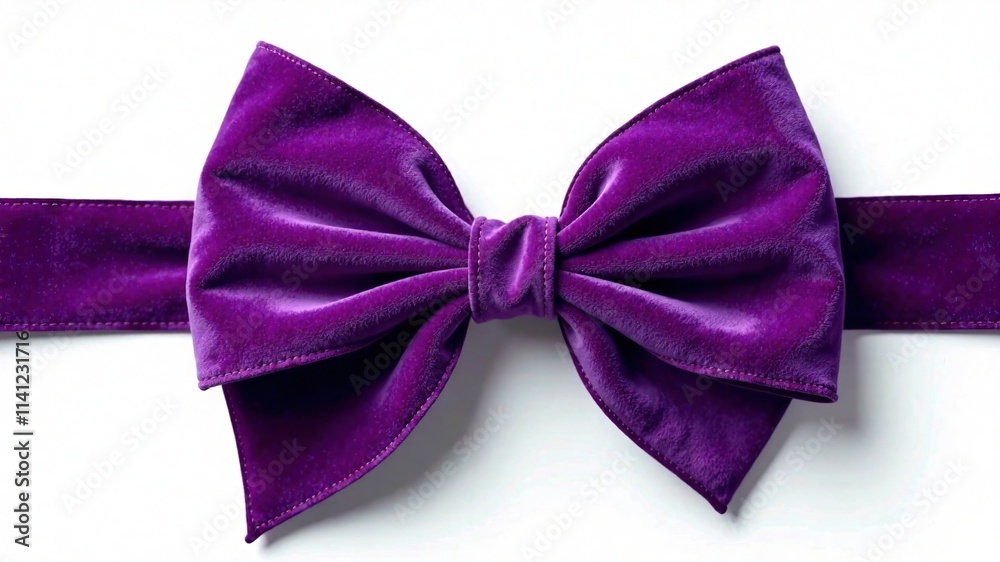 Plush Purple Velvet Bow, Large Center Loop, High-Quality AI Image, Isolated, Elegant Accessory, Soft Texture, Luxury Detail Plush Purple Velvet Bow, Large Center Loop, High-Quality AI Image, Isolated, Elegant Accessory, Soft Texture, Luxury Detail