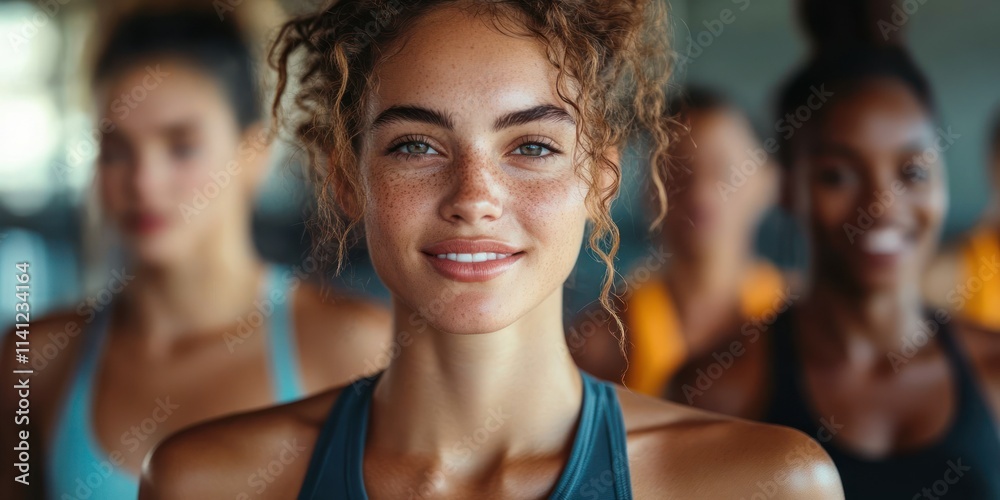 Diverse Athletes in Gym Captured in Soft Focus Natural Light Smiling and Training Together for Healthy Active Lifestyle Diverse Athletes in Gym Captured in Soft Focus Natural Light Smiling and Training Together for Healthy Active Lifestyle