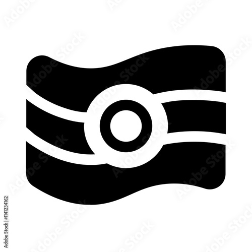 indian flag icon with glyph style, perfect for user interface projects photo