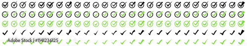  Tick icon set or Check symbol collection.Vector
