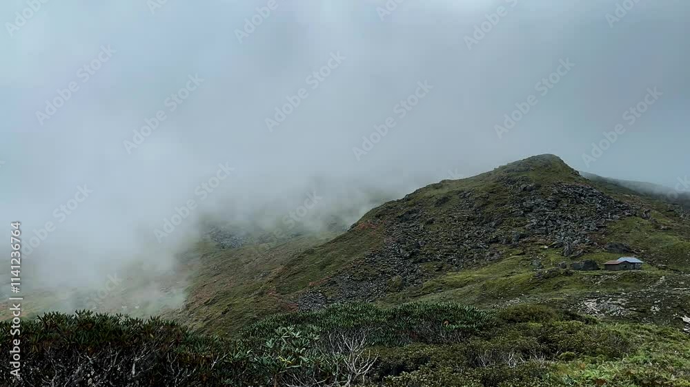 landscape view of Moutain Cloud timelapse in Taplejung, Nepal. landscape view of Moutain Cloud timelapse in Taplejung, Nepal.