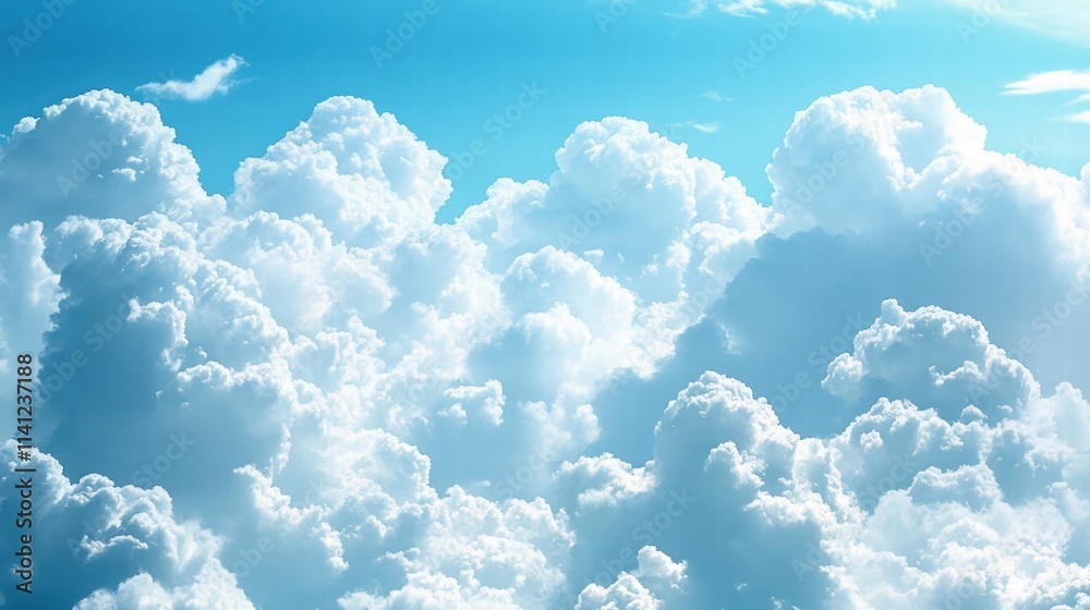 Expansive View of Large White Clouds Set Against a Bright Blue Sky Captured in Stunning Detail for Nature and Landscape Photography Needs Expansive View of Large White Clouds Set Against a Bright Blue Sky Captured in Stunning Detail for Nature and Landscape Photography Needs
