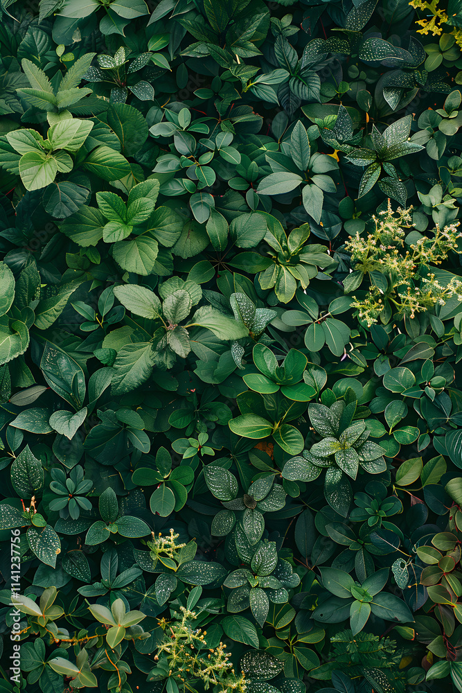 Lush and Vibrant Bush: A Glimpse into Nature's Serenity with Detailed Foliage and Subtle Florals Lush and Vibrant Bush: A Glimpse into Nature's Serenity with Detailed Foliage and Subtle Florals