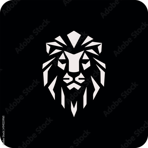 vector lion head logo design lion king logo and luxury design vector template. Lion black head vector silhouette icons icon set on white background.
