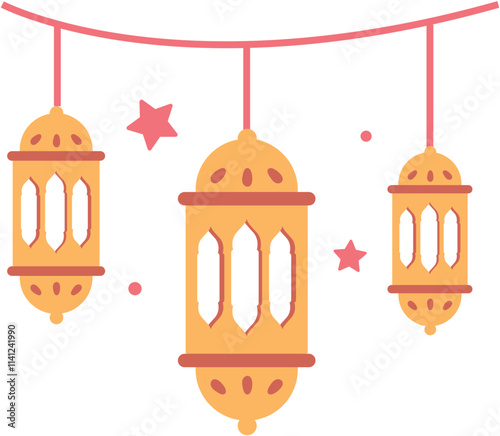 illustration of a lamp for Ramadhan 