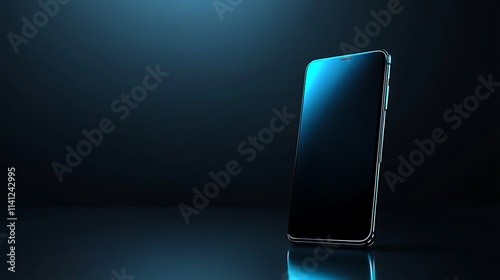 Sleek Modern Smartphone On Dark Background