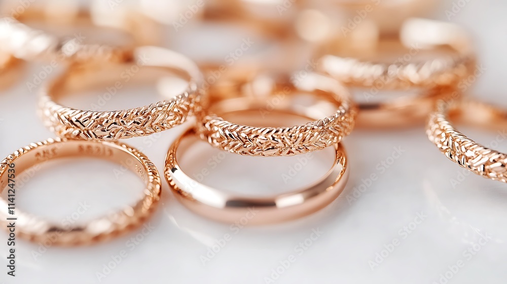 Elegant Rose Gold Rings With Intricate Patterns and Designs Elegant Rose Gold Rings With Intricate Patterns and Designs