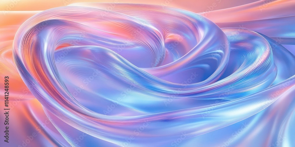 Futuristic Abstract Composition with Swirling Transparent Tubes and Ethereal Lighting Futuristic Abstract Composition with Swirling Transparent Tubes and Ethereal Lighting