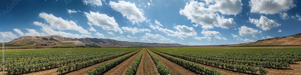 panorama landscape with green grass and blue sky panorama landscape with green grass and blue sky