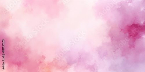 Soft Watercolor Abstract Background in Pink, Orange, and Purple Tones, Artistic Design Concept