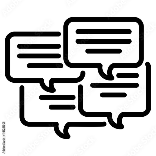 Discussion outline style icon