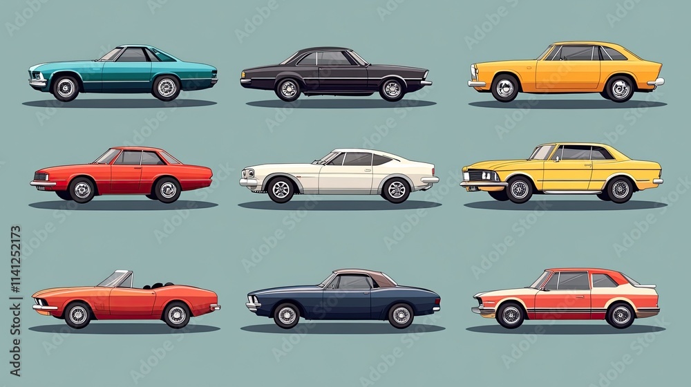 Car Clipart: Sleek car clipart images featuring a variety of vehicles, from sports cars to vintage models, perfect for transportation, road trips, or automotive designs. Car Clipart: Sleek car clipart images featuring a variety of vehicles, from sports cars to vintage models, perfect for transportation, road trips, or automotive designs.