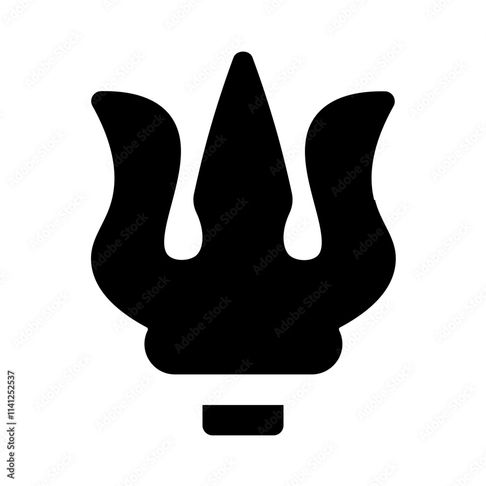 Obraz premium trident icon with glyph style, perfect for user interface projects