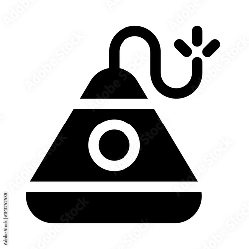 petard icon with glyph style, perfect for user interface projects