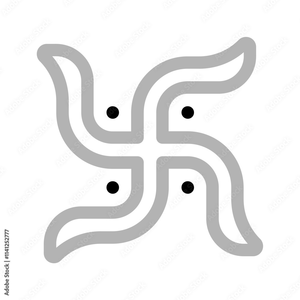 Obraz premium swastik icon with duoline style, perfect for user interface projects