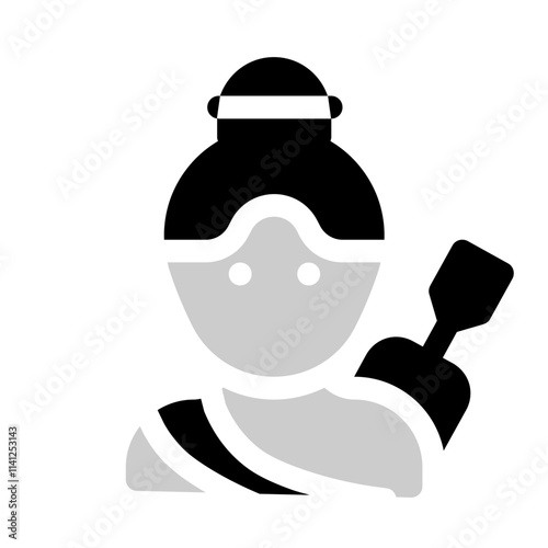 monk icon with bulk style, perfect for user interface projects
