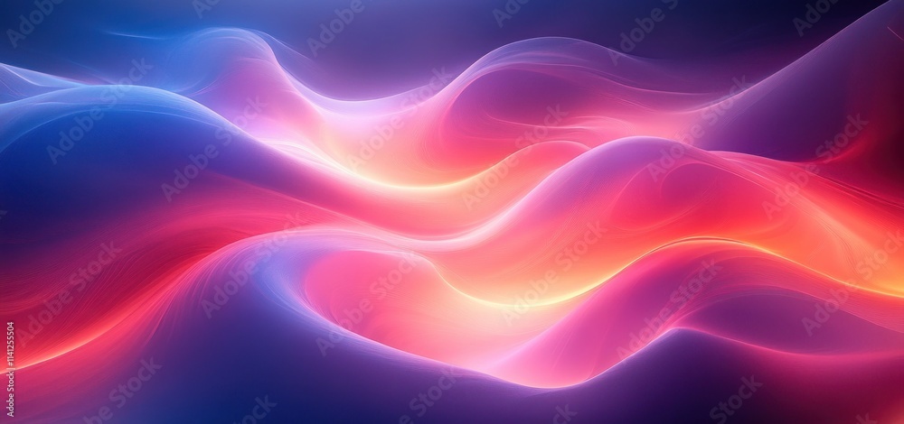 Fototapeta premium Serene Abstract Background Design with Soft Blue and Purple Gradients and Fluid Shapes in Modern Digital Art Style