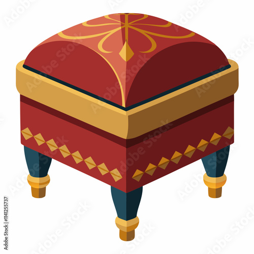 colorful illustration design of a ottoman chair