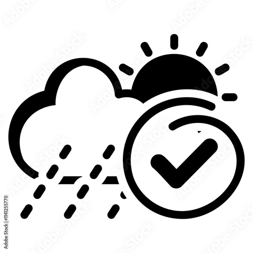Forecast black glyph style icon