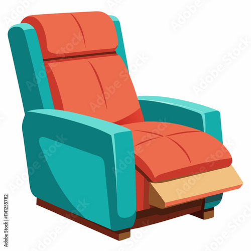 colorful illustration design of a recliner